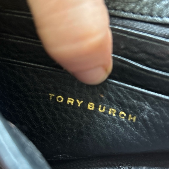 Tory Burch Black mini Britten Leather Crossbody Bag - Picture 8 of 9